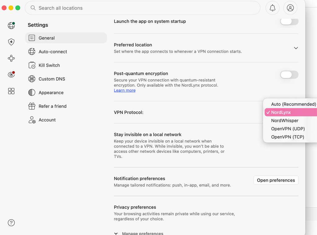 nordvpn nordlynx protocol