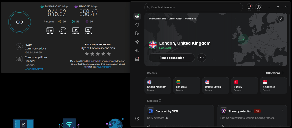nordvpn speed test uk server august 2026