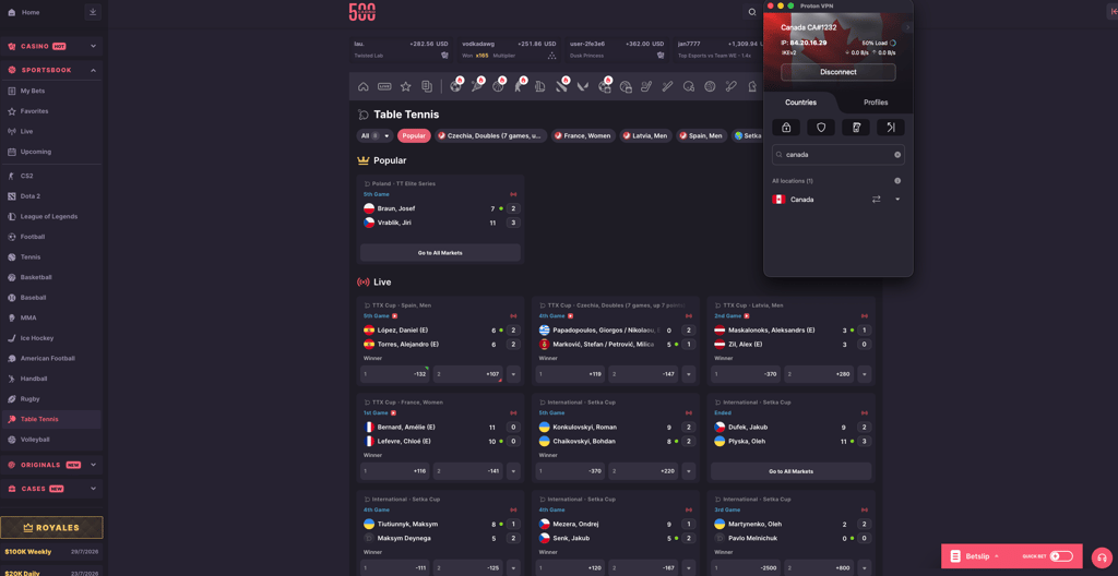 proton vpn 500 casino