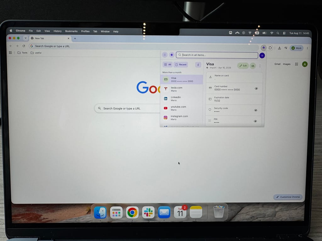protonpass visa chrome