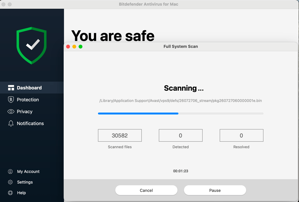Remove the search marquis with Bitdefender