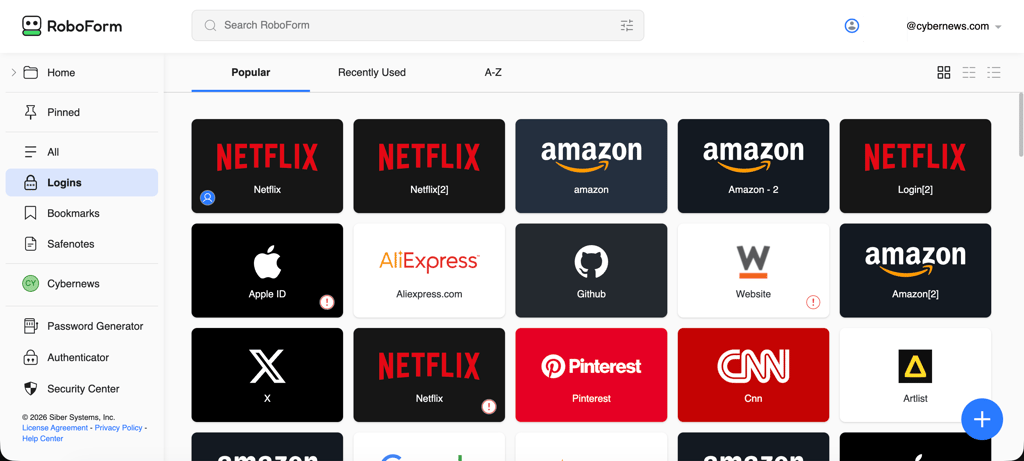 roboform logins news