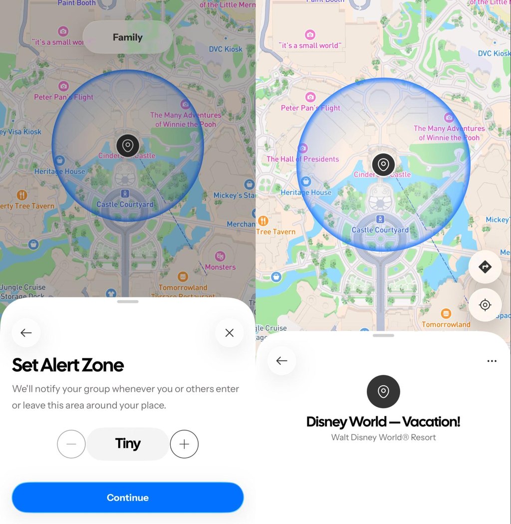 setting a small alert zone