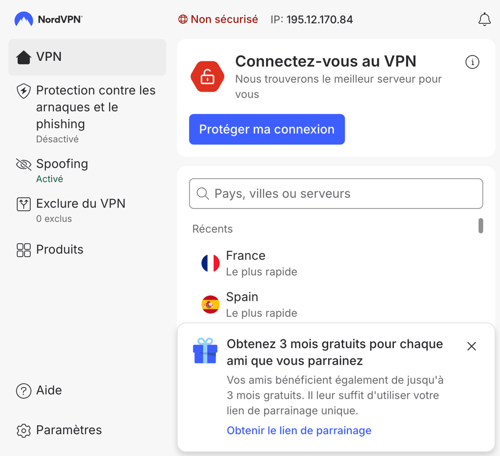 spoofing nordvpn