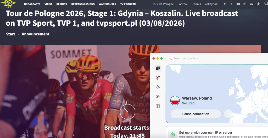 tvpsport works with nordvpn