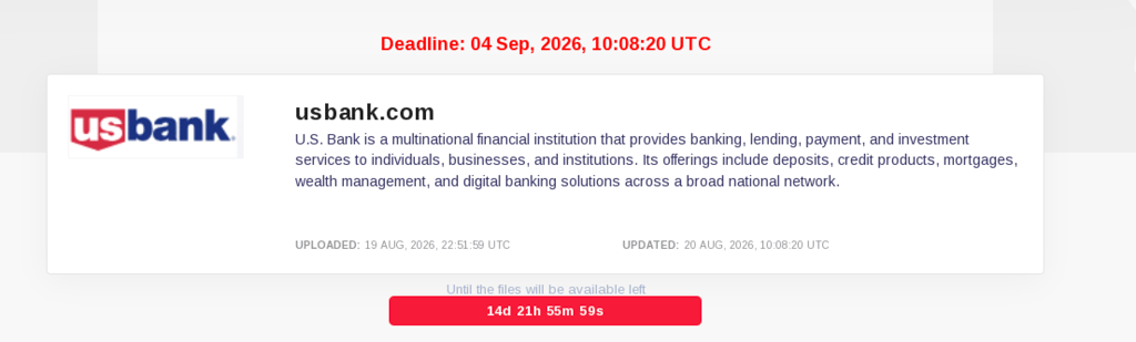 US Bank posted on LockBit dark web leak site with a countdown clock.