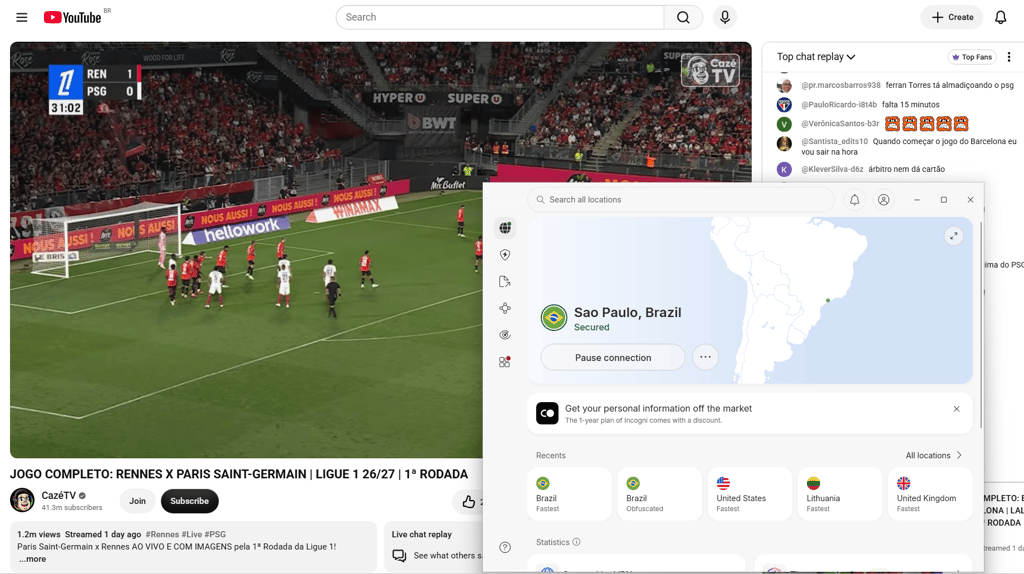 watching ligue 1 on youtube cazetv nordvpn
