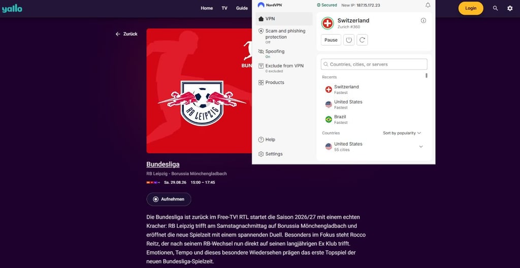 yallo schweiz rtl bundesliga