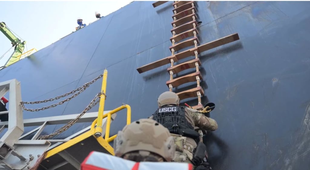 US Coast Guard boards VL Proseperity oil tanker
