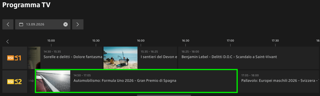Gran Premio di Spagna di F1 gratis su RSI