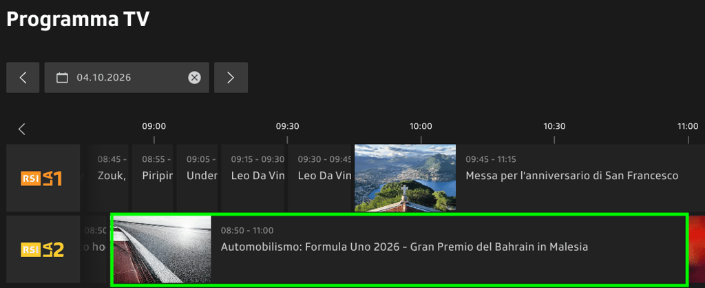 Gran Premio del Bahrain, F1 2026, RSI
