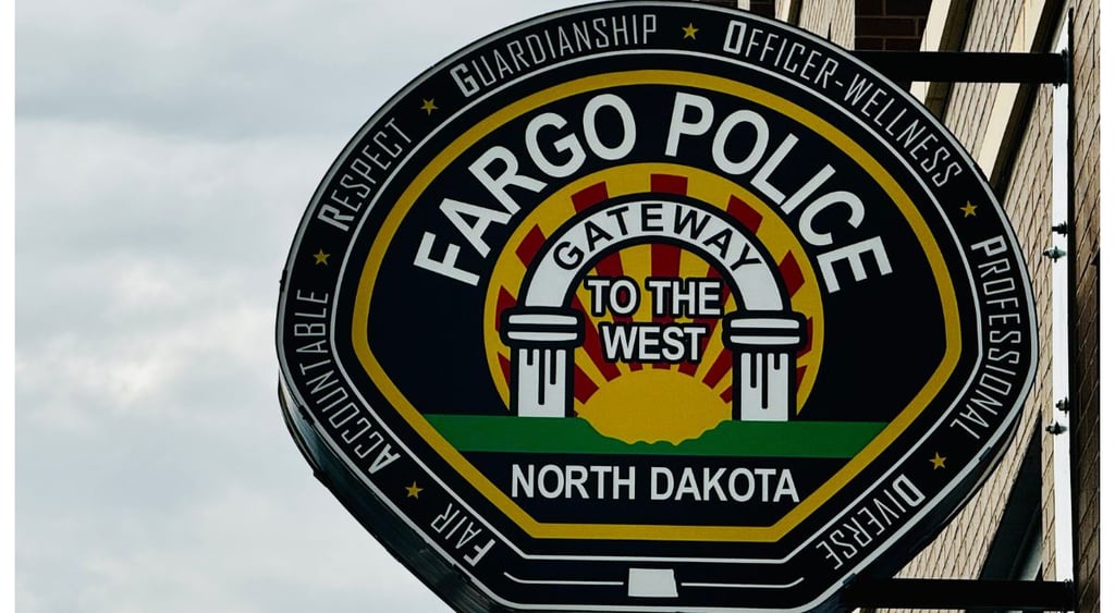 Fargo Police Department sign close up