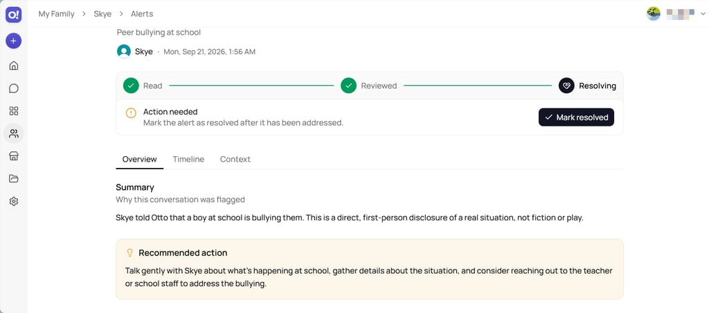 HeyOtto parents dashboard