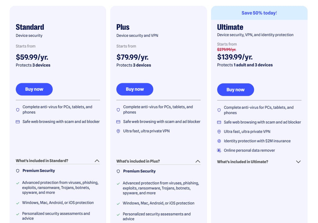 Malwarebytes Individual plans and prices
