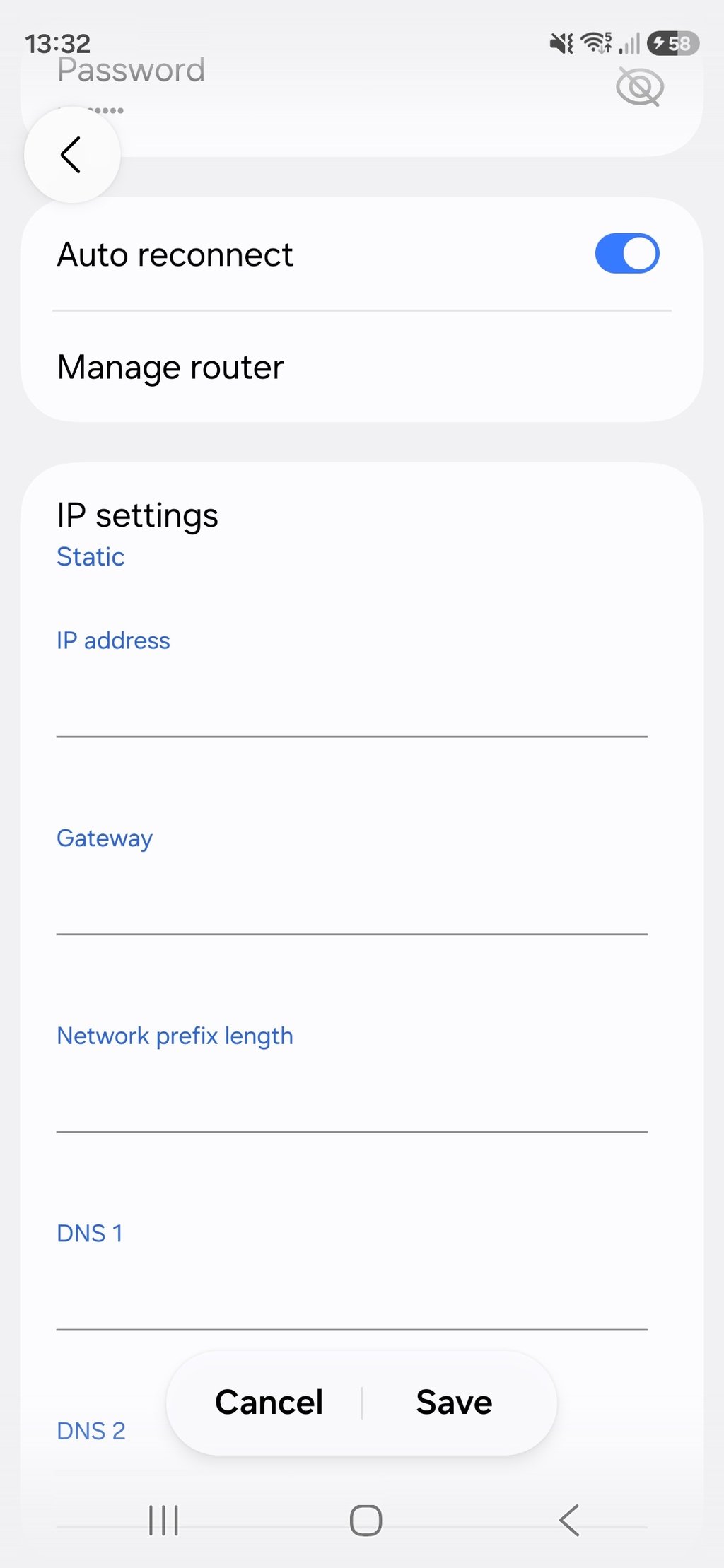 android static ip