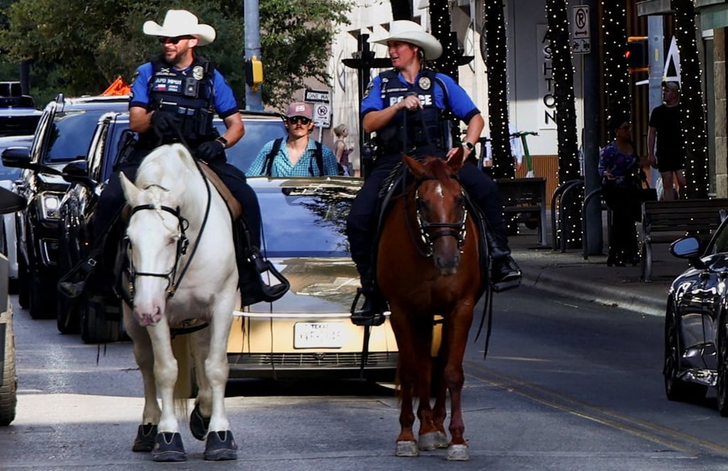 austin police horses cybercab