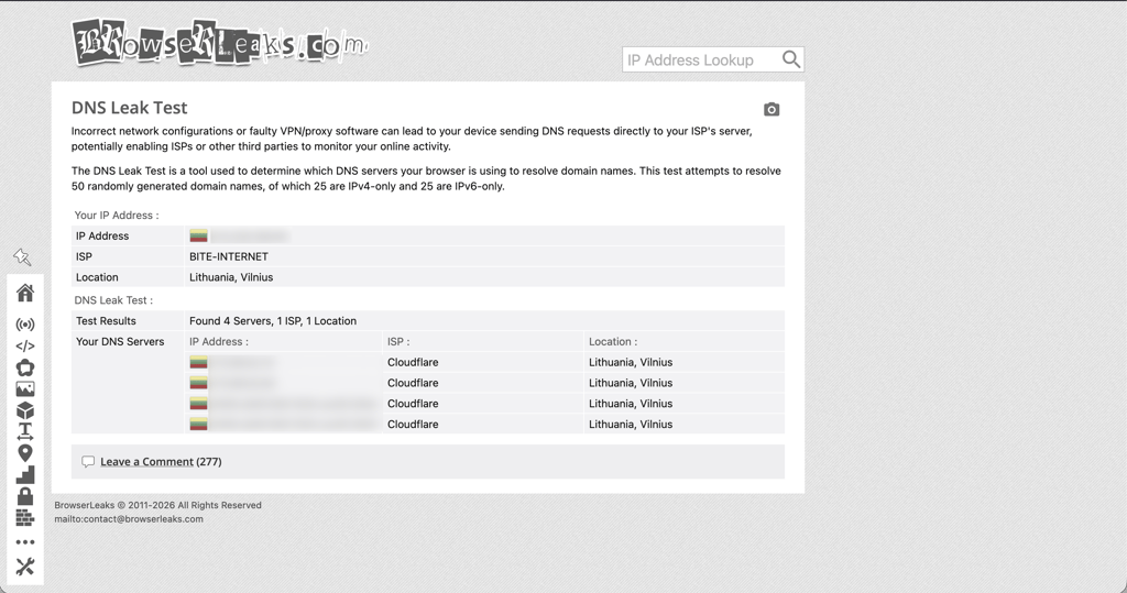 browserleaks no vpn