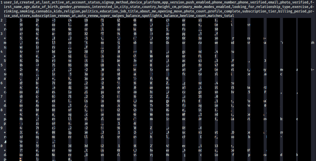 Screenshot of data samples shared by attackers on a hacker forum.