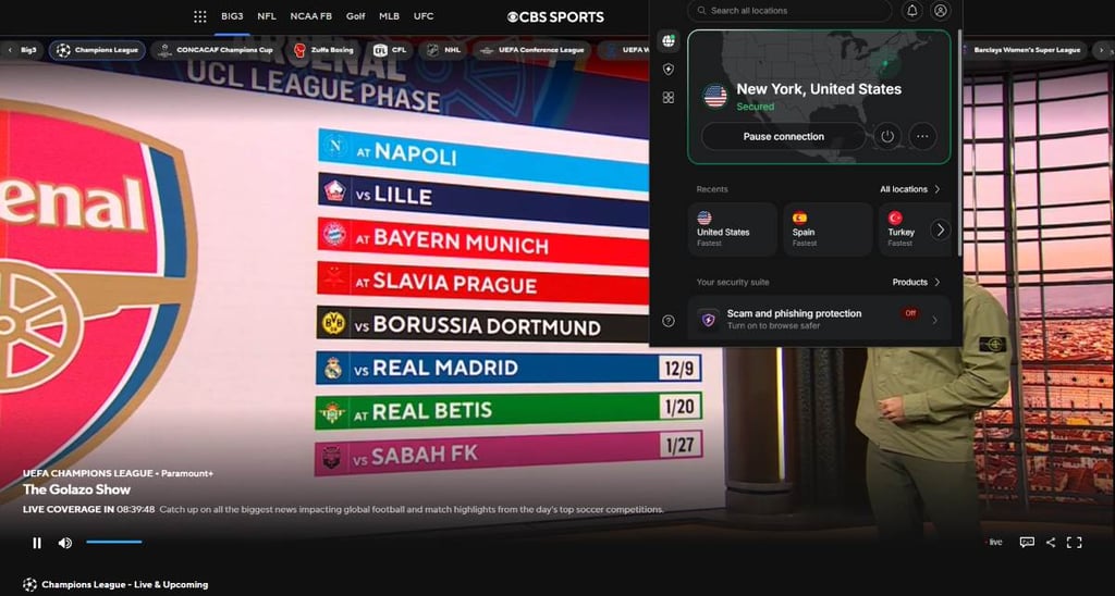 cbs golazo champions league