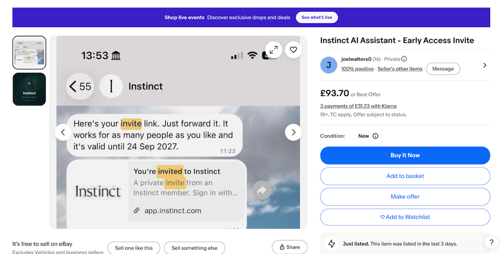 ebay instinct