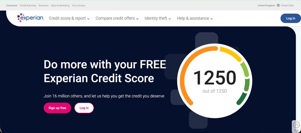 experian website interface 2026 09