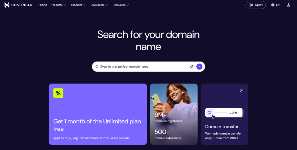 hostinger in domain