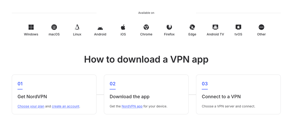 NordVPN app installation steps