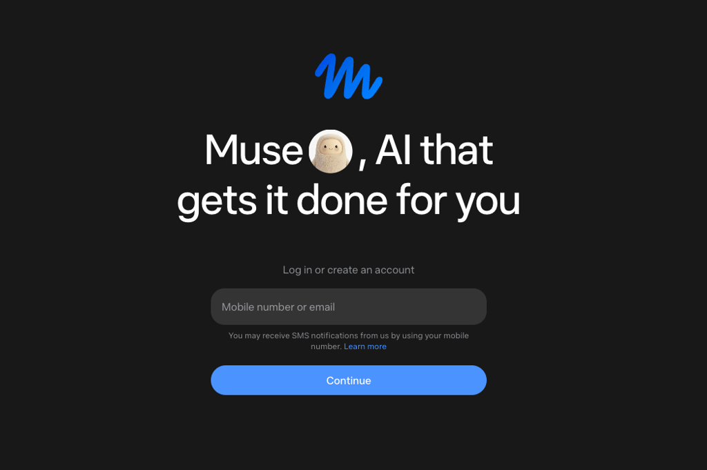 muse ai registering
