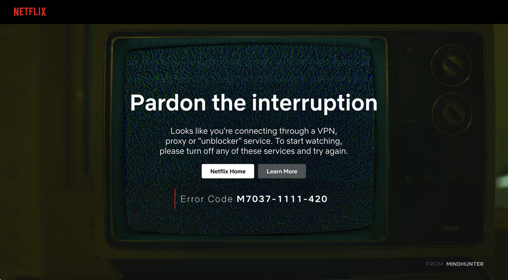 netflix youre using a vpn or proxy error m7037 1111 420