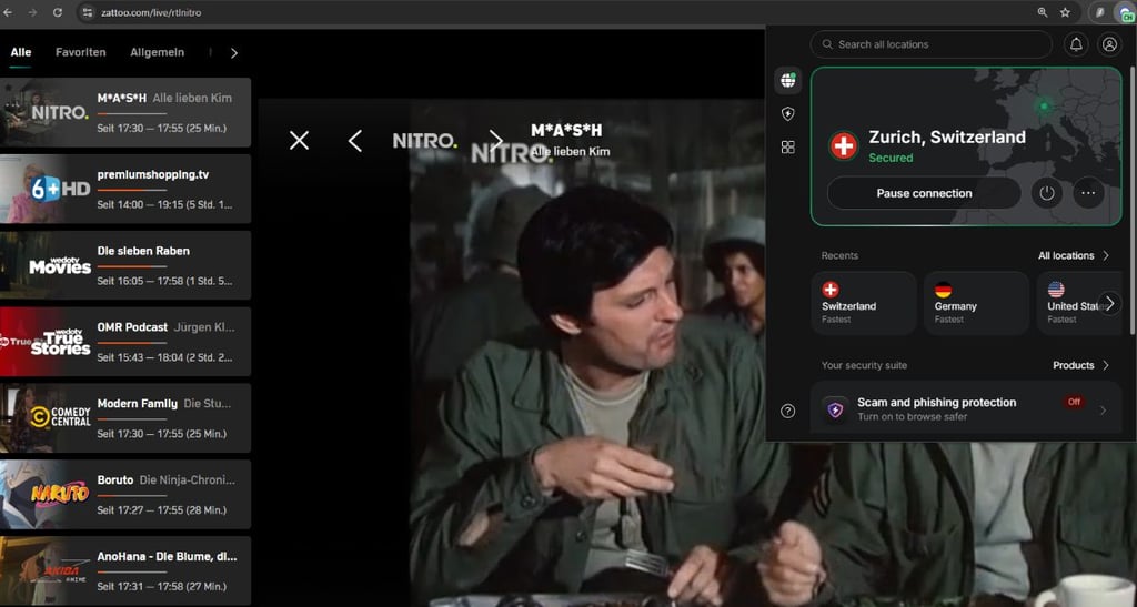 NITRO-Livestream Zattoo