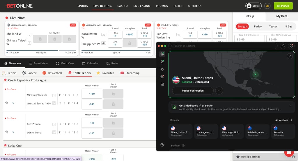 nordvpn betonline miami
