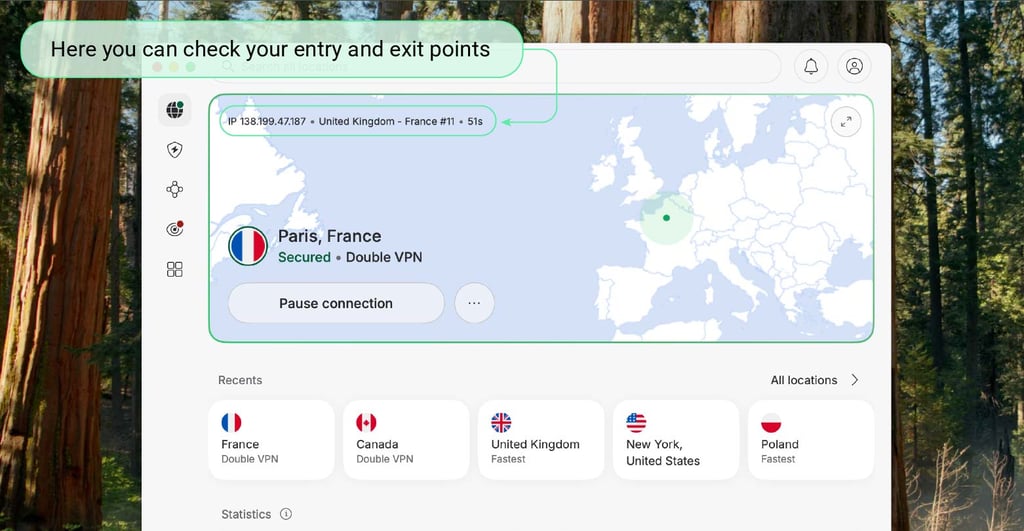 nordvpn double vpn with caption