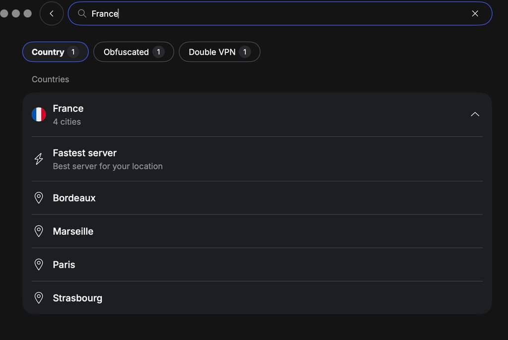 NordVPN France server locations for accessing CoinPoker