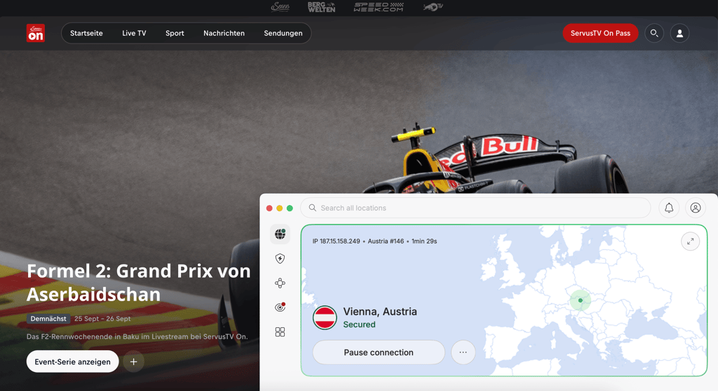 nordvpn servus tv on austria