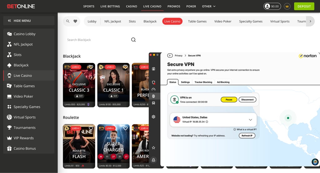norton vpn betonline