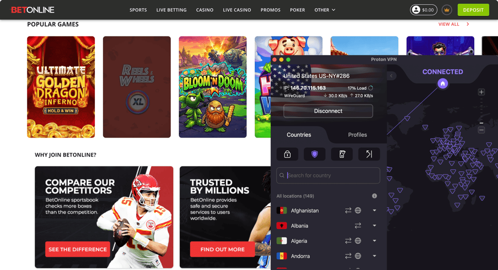 proton vpn betonline