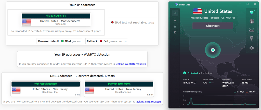 protonvpn ip leak test september 2026