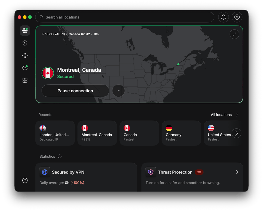 vpn connected montreal