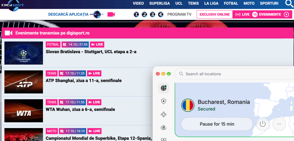 Digi-Sport-Livestream zwischen Slovan Bratislava und Stuttgart freigeschaltet