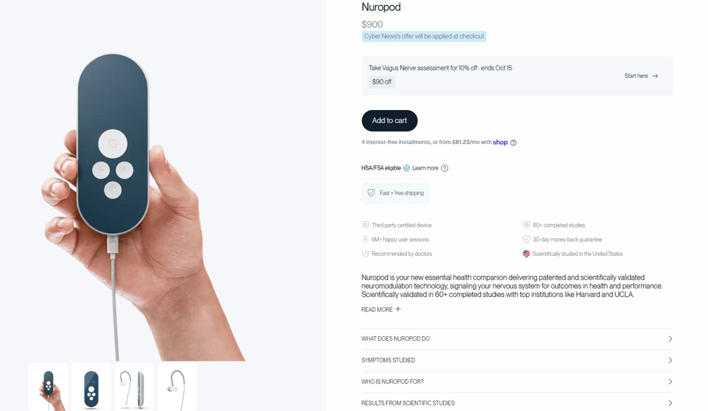 Nuropod Early Black Friday Deal 10 OFF