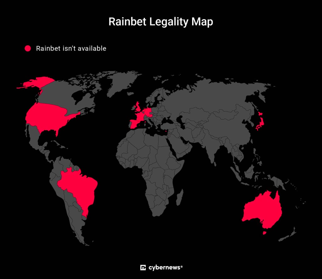Rainbet Legality Map