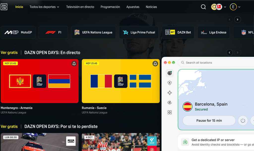 Rumänien–Sverige i Nations League på DAZN