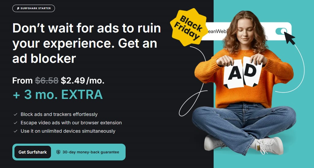 Surfshark CleanWeb Black Friday deal