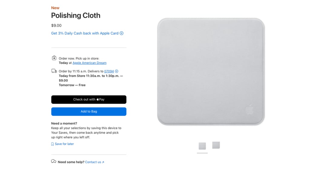 Apple polishing cloth