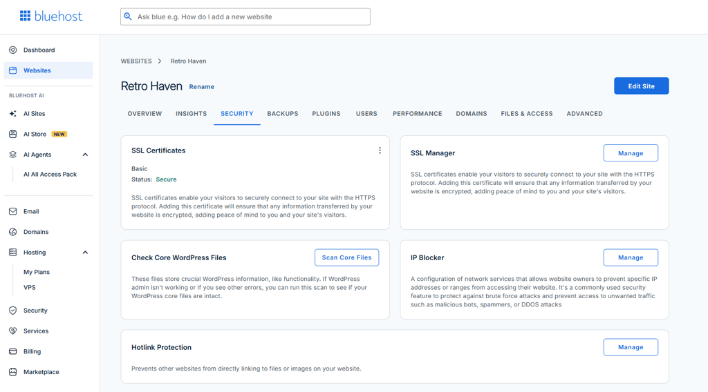 bluehost wordpress security 2026 10