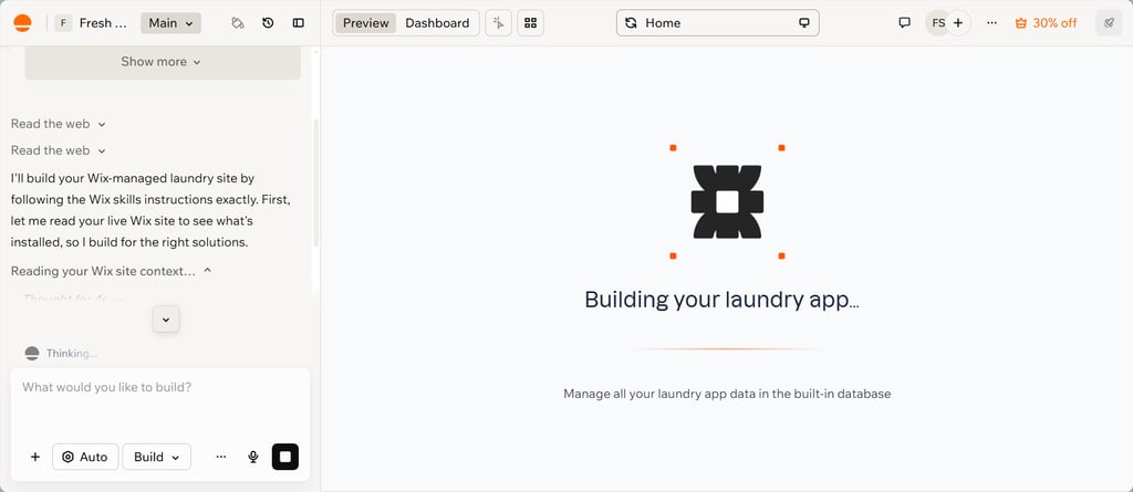 Building a laundry subscription app on Wix Headless using Base44