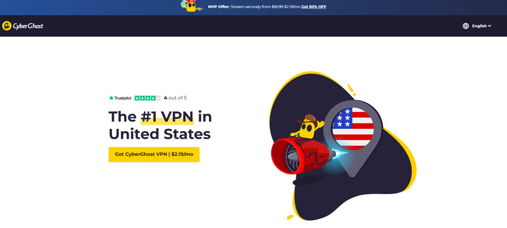 CyberGhost website