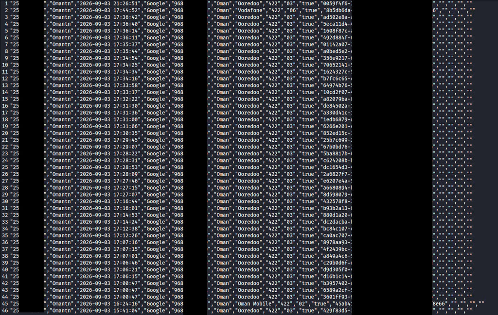 Data sample. Screenshot by Cybernews