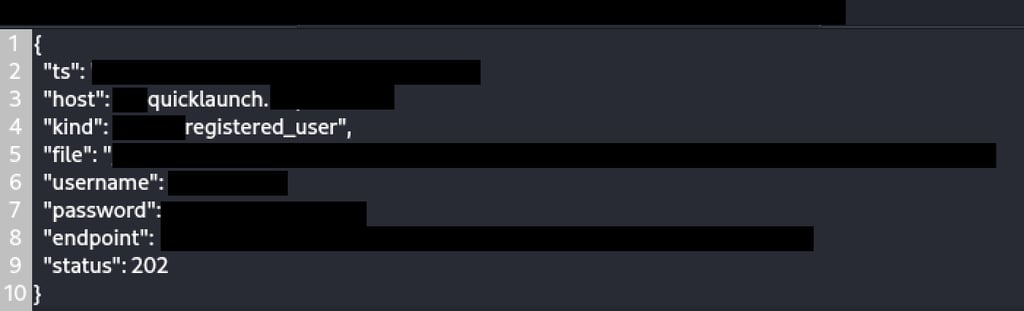 User registration