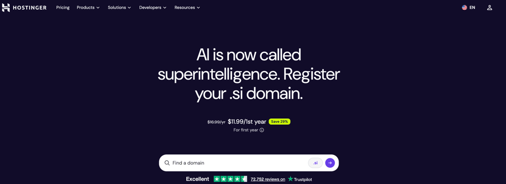 hostinger si domain main